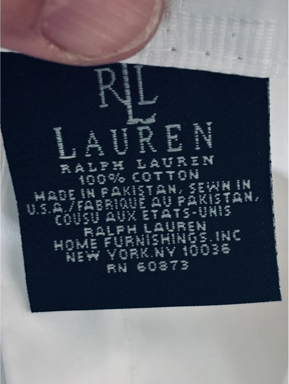 Ralph Lauren King Flat Sheet Vintage NIP White